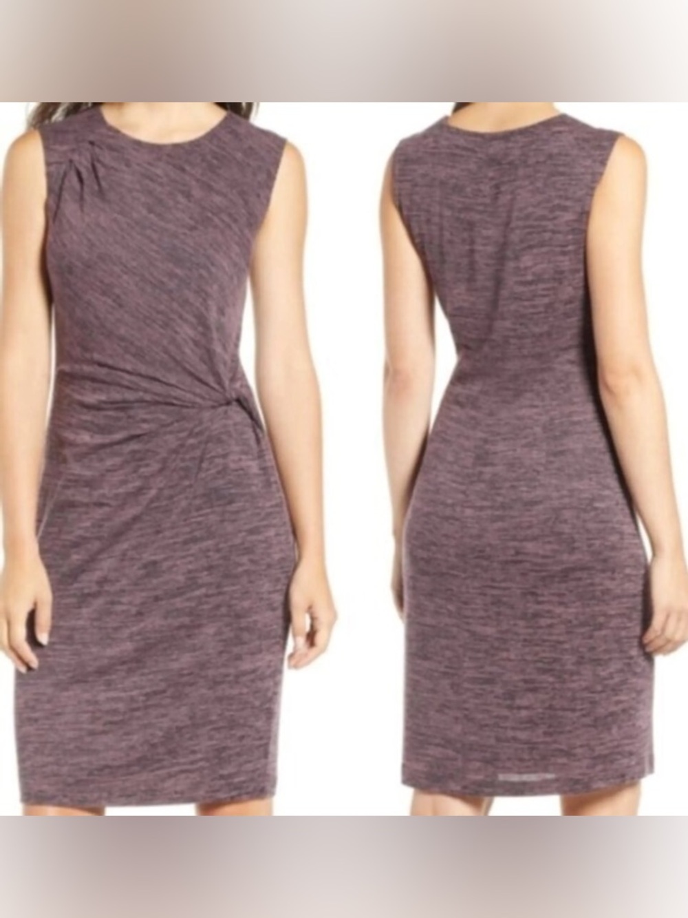 Nic + Zoe Everyday twist plum dress and sweater set